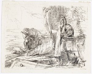 Philosophe debout avec un grand livre, de Vari Capricci - Giovanni Battista Tiepolo