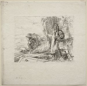Divers caprices : Le philosophe debout avec un livre - Giovanni Battista Tiepolo