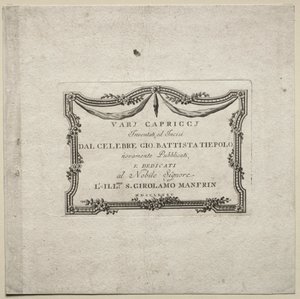 Divers caprices : Page de titre - Giovanni Battista Tiepolo