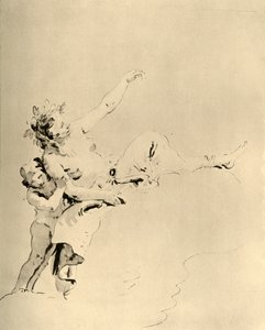 Femme reposant sur des nuages et soutenue par un Cupidon, milieu du 18e siècle, 1928