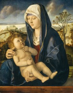 Madonna et enfant dans un paysage - Giovanni Bellini