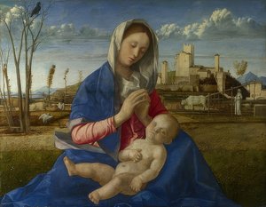 Madone des prés. Vers 1500 - Giovanni Bellini