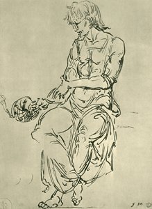 Homme assis avec instrument astronomique, fin 15ème siècle, 1943