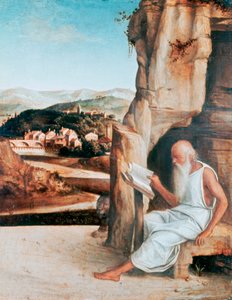 Saint Jérôme lisant dans un paysage, vers 1450-1516