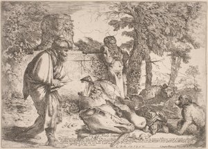 Diogène cherchant un homme honnête - Giovanni Benedetto Castiglione