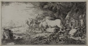 Noé et les animaux entrant dans l