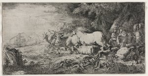 Noé et les animaux entrant dans l
