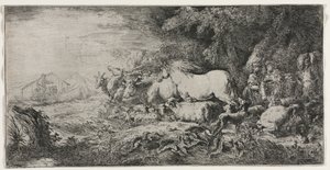 Noé et les animaux entrant dans l