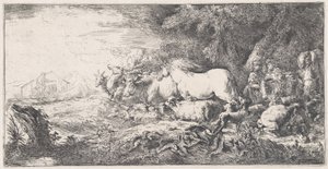 Noé et les animaux entrant dans l