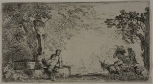 Satyre reposant sous un Hermès