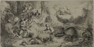 La Nativité avec Dieu le Père et les Anges