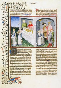 Madonna Dianora se promet à Messer Ansaldo pour un jardin; Messer Ansaldo emploie un nécromancien et lui donne un jardin; Madonna Dianora raconte à son mari Gilberto sa promesse et il lui pardonne