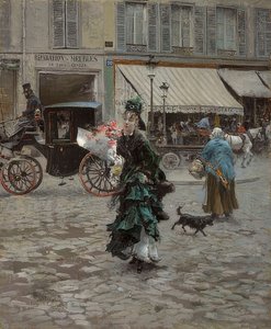 En traversant la rue