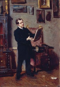 Italie, Florence, Jeune homme regardant une peinture - Giovanni Boldini