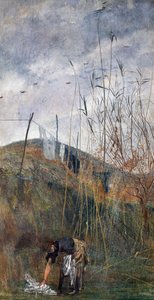 Paysanne ramassant son linge - Giovanni Boldini