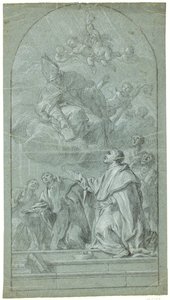 Les moines augustins recevant la règle de leur ordre de Saint Augustin - Giovanni Bonati