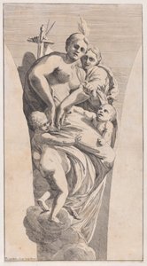 Étude pour un pendentif représentant la Justice et la Charité, 1630-50