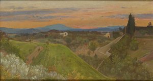 Vue du Monte Amiata, Toscane, vers 1880