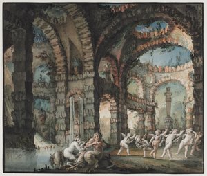 Famille de satyres avec chérubins dansants, c. 1775-76