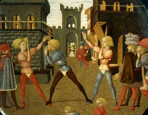 Jeu appelé civettino (détail) - Giovanni Di Ser Giovanni Lo Scheggia Guidi