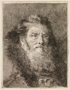 Homme tête nue tourné vers la droite - Giovanni Domenico Tiepolo