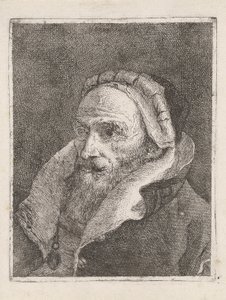 Vieil Homme Barbu avec une Casquette, de la Raccolta di Teste (Collection de Têtes)