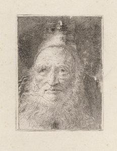 Vieil homme barbu avec un chapeau, de la Raccolta di Teste (Collection de têtes) - Giovanni Domenico Tiepolo
