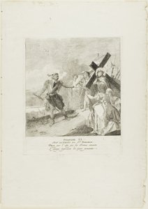 Le visage du Christ est essuyé par sainte Véronique, planche six du chemin de croix - Giovanni Domenico Tiepolo
