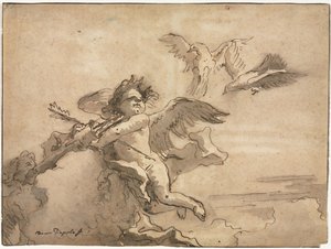 Cupidon aveuglé et deux colombes, 1757 ou après