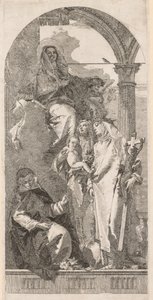Madone avec les Saintes Agnès, Catherine et Rosa - Giovanni Domenico Tiepolo