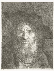 Homme avec un béret (Verzameling hoofden) - Giovanni Domenico Tiepolo