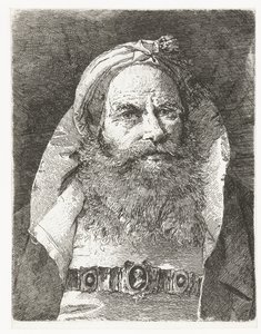 Homme avec petit turban (Raccolta di Teste) - Giovanni Domenico Tiepolo