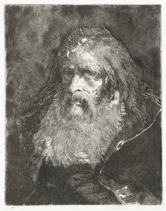 Homme aux longs cheveux sans couvre-chef - Giovanni Domenico Tiepolo