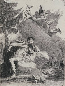 Mercure apparaît à Énée dans un rêve, 1757 - Giovanni Domenico Tiepolo