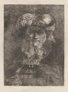 Vieil homme à la manière de Rembrandt, de la Raccolta di Teste (Collection de têtes) - Giovanni Domenico Tiepolo
