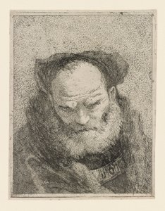 Vieil homme avec une barbe, de la Raccolta di Teste - Giovanni Domenico Tiepolo