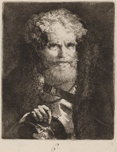 Vieil Homme avec un Casque - Giovanni Domenico Tiepolo