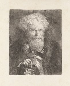 Vieil homme avec un casque, de la Raccolta di Teste (Collection de têtes) - Giovanni Domenico Tiepolo