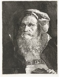 Vieil homme avec barbe et livre (Verzameling hoofden) (Raccolta di Teste) - Giovanni Domenico Tiepolo