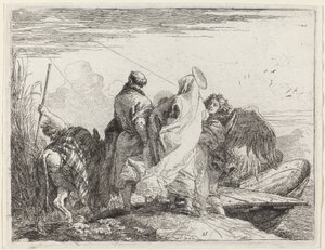 La Sainte Famille se préparant à embarquer