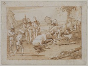 La femme au tambourin - Giovanni Domenico Tiepolo