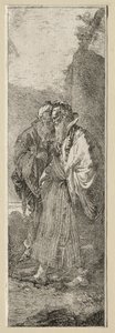 Deux vieux hommes dans un paysage - Giovanni Domenico Tiepolo
