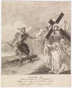 Via crucis - Station VI. Véronique essuie le visage de Jésus