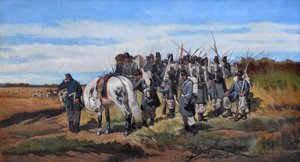Une reconnaissance militaire, éclaireurs, vers 1861 - Giovanni Fattori