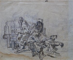 Charrette avec quatre bœufs - Giovanni Fattori