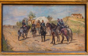 Cavalerie au repos - Giovanni Fattori