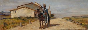 Soldat à cheval ou Carabinier à cheval en patrouille