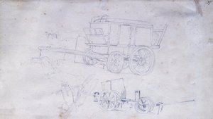 Deux chariots et deux soldats