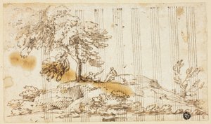 Deux hommes assis sous un arbre sur une colline