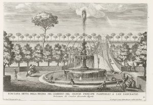 Fontaine dans les jardins de la Villa Doria Pamphilj à Rome - Giovanni Francesco Venturini